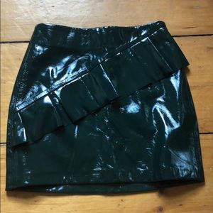 NWT Evergreen Patent Leather Miniskirt